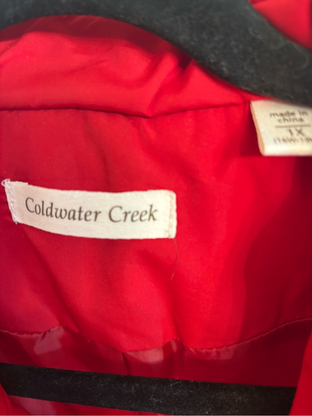 Coldwater Creek Women's Bright Red Quilted Zip Vest - Picture 6 of 7